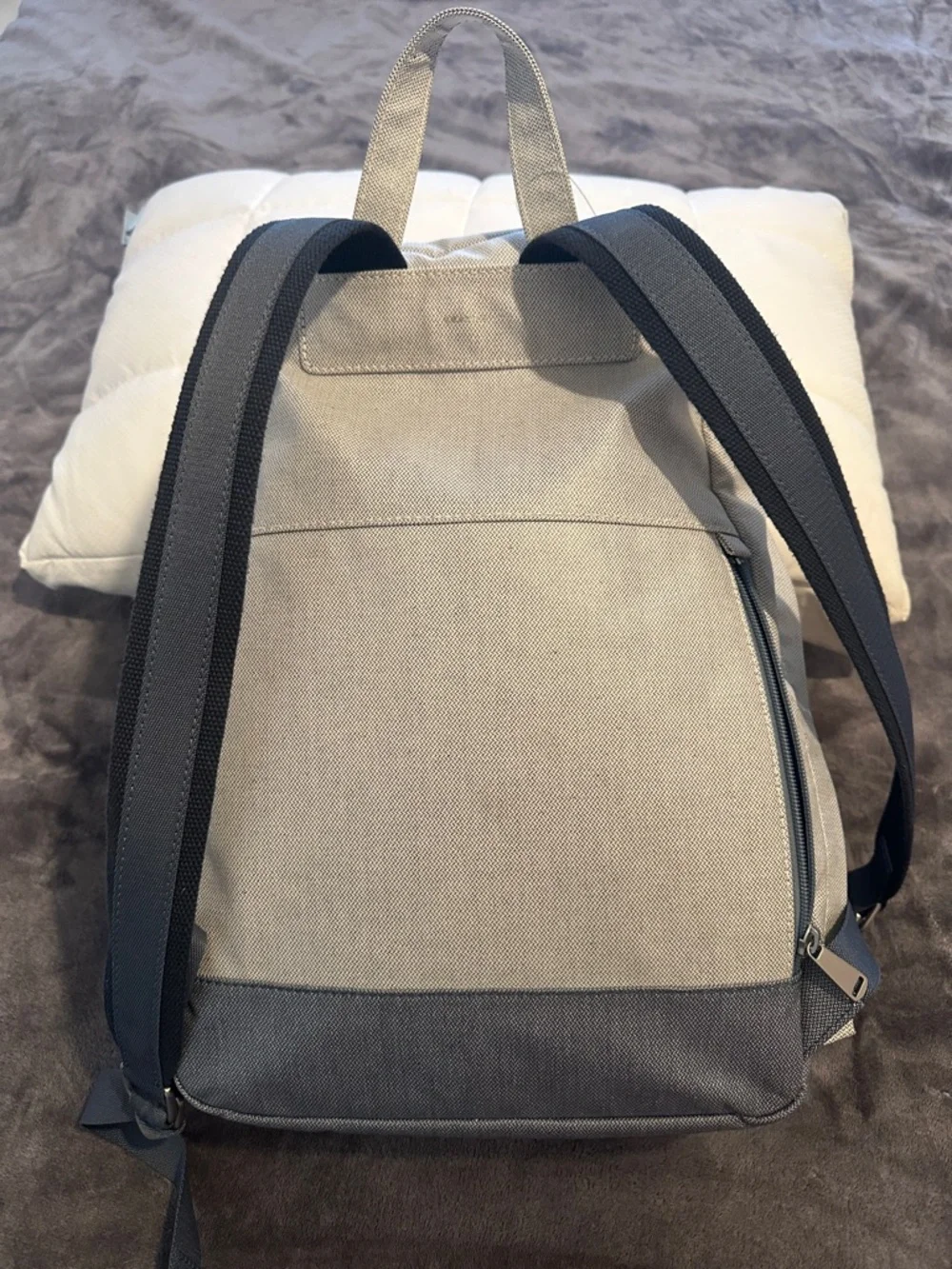 Skagen Two-Tone Gray Canvas Backpack - Picture 3 of 9